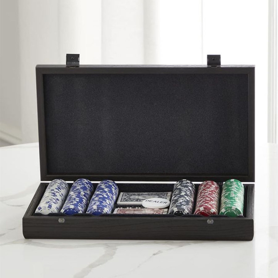 customs Leather dice chips poker card deck box