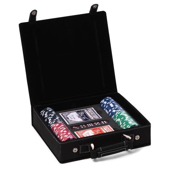 customs Leather dice chips poker card deck box