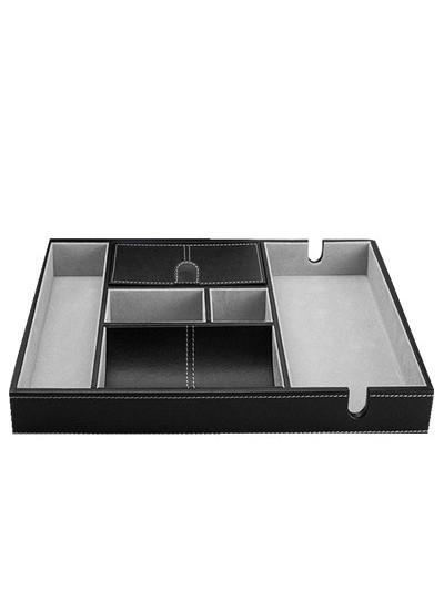 Hot-selling In Stock Accept Order Directly Valet Tray - Men Jewelry Keys Watch Organizer On Table Valet Box