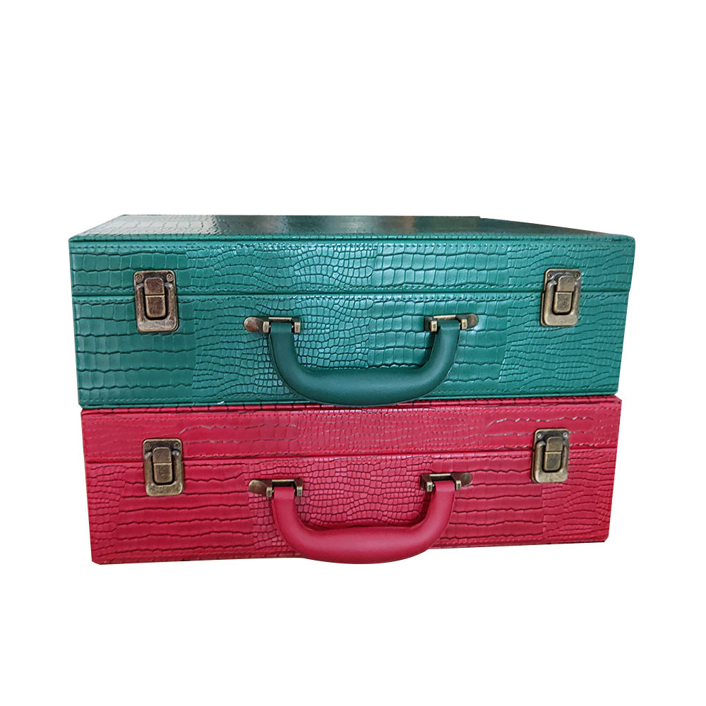 High grade-setting leather crocodile pattern suitcase vintage leather briefcases /suitcase