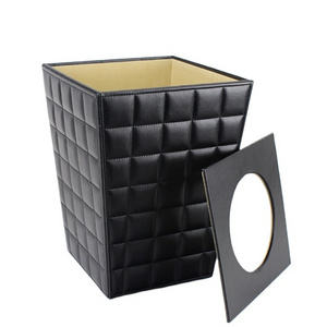 Wholesale 3 Size Square black Trash Can Wire Paper Waste Bin for Kitchen, Office