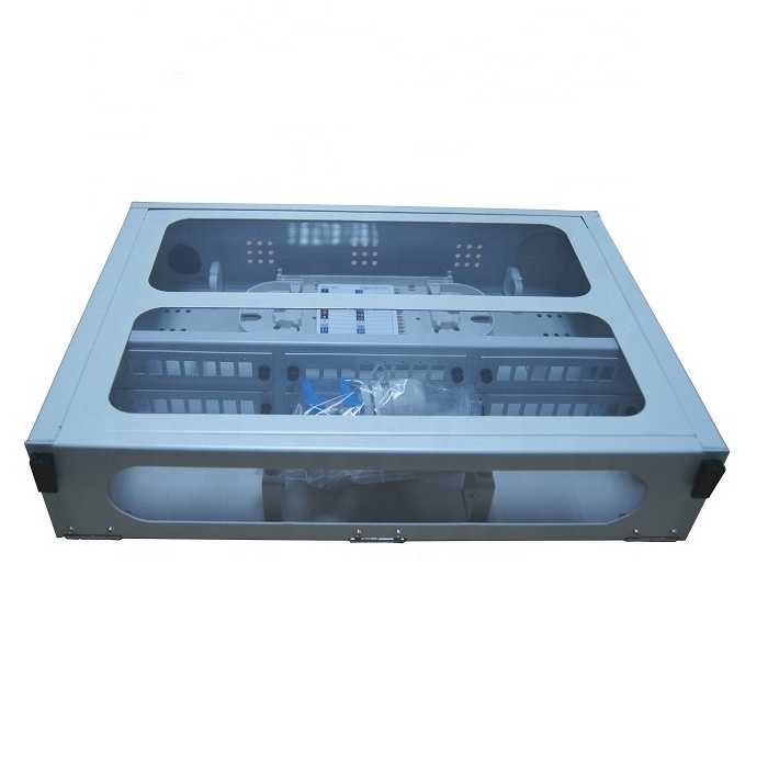 Data Center Fiber Cabinet 19 inch 2RU Front Panel 48 - 72 Port FDF ODF Optical Distribution Frame Rack Mount