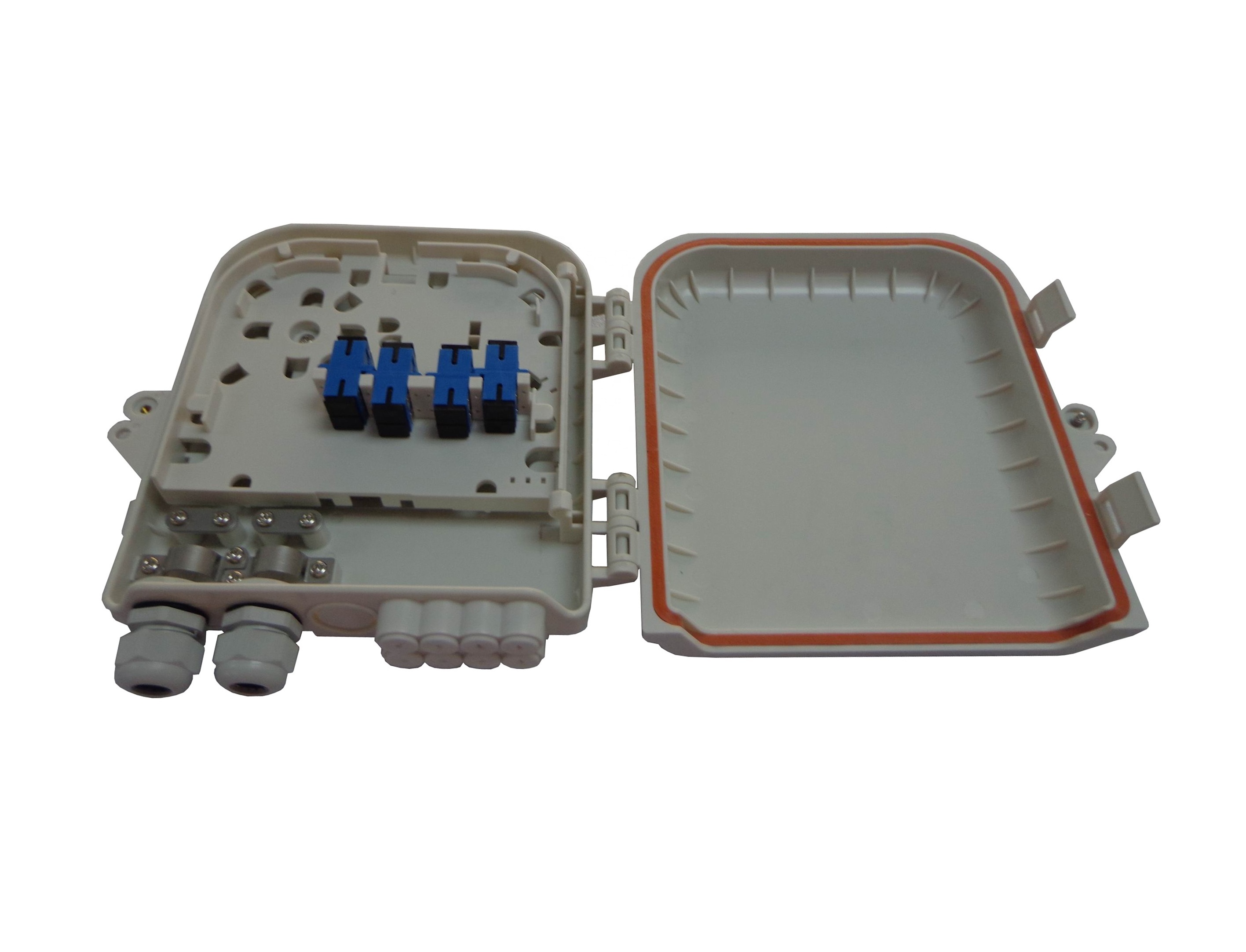 8 cores Fiber optic terminal box with lock for outdoor wall mount using in FTTH project