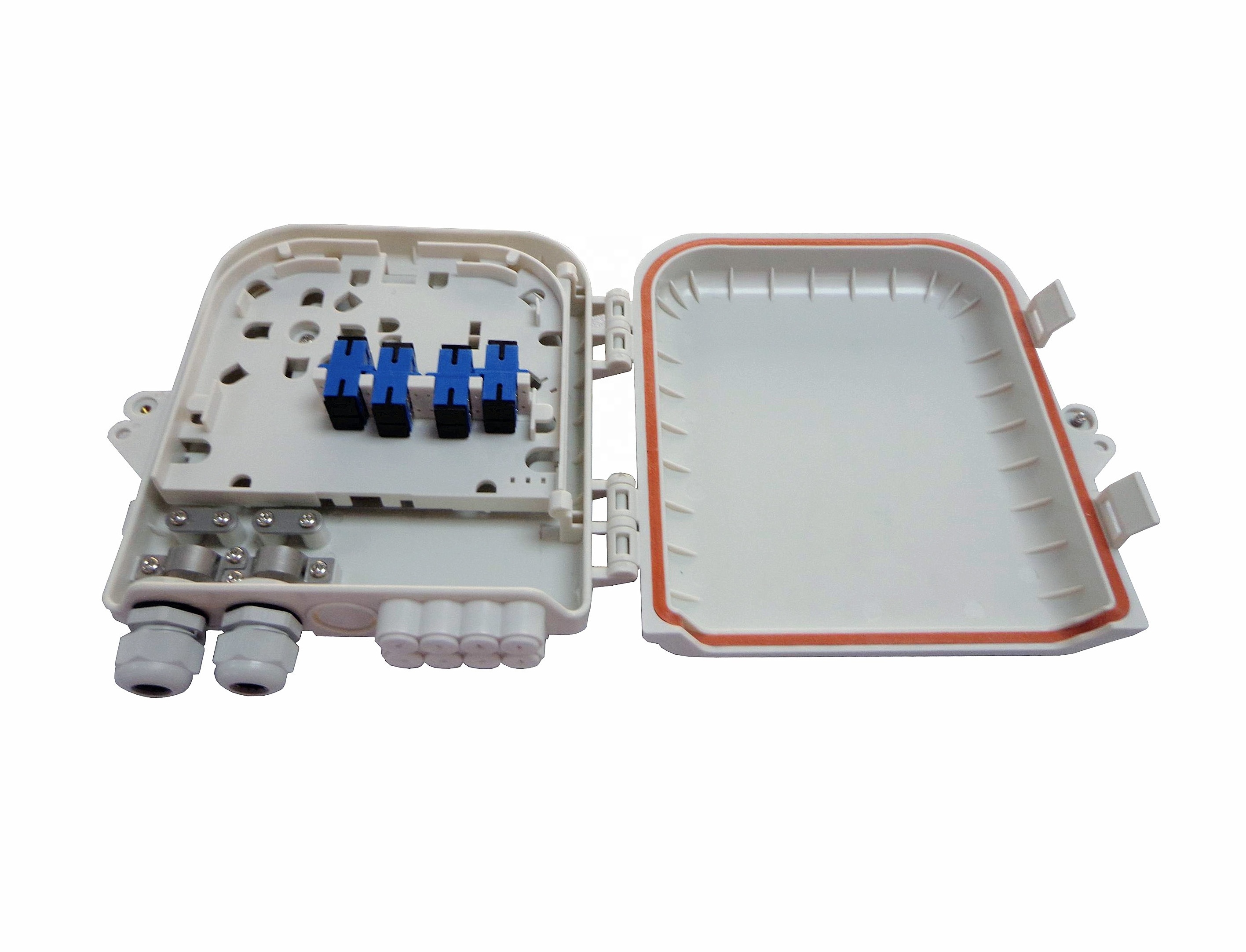 8 cores Fiber optic terminal box with lock for outdoor wall mount using in FTTH project