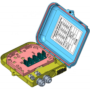 Plastic Shell wall mounted IP65 SC/LC Adapter 8 core splice Optical Fiber Terminal Box with PLC splitter 1x8