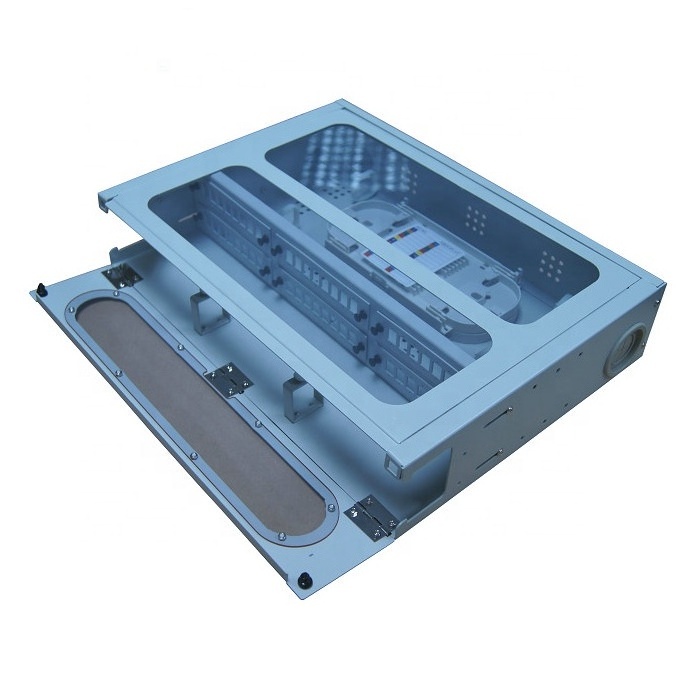 Data Center Fiber Cabinet 19 inch 2RU Front Panel 48 - 72 Port FDF ODF Optical Distribution Frame Rack Mount