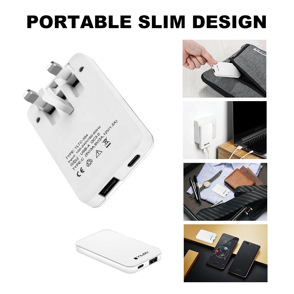 usb wall uk plug 20w fast type c charger usb quick charge 2 ports qc 3.0 pd cell mobile charger