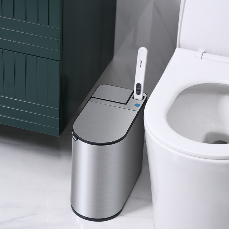 Touchless Tissue Box Set Fingerprint Proof Stainless Steel Soft Close Auto Kitchen Dustbin Trash Can