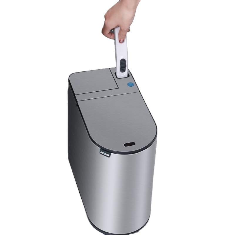 Touchless Tissue Box Set Fingerprint Proof Stainless Steel Soft Close Auto Kitchen Dustbin Trash Can