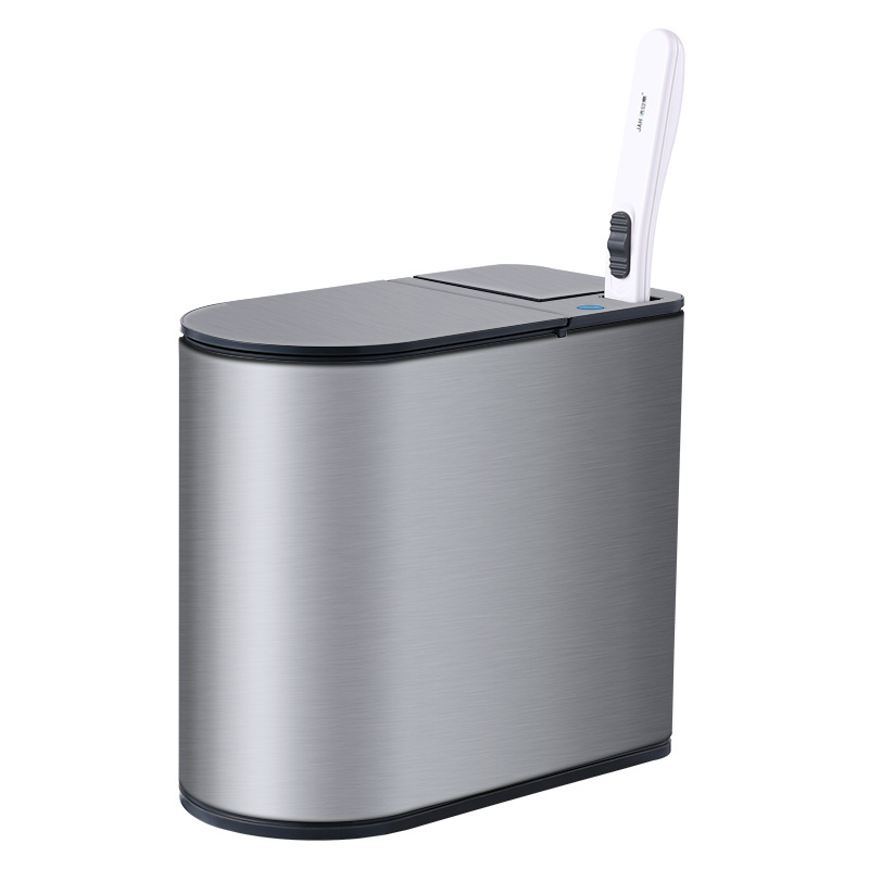 Touchless Tissue Box Set Fingerprint Proof Stainless Steel Soft Close Auto Kitchen Dustbin Trash Can