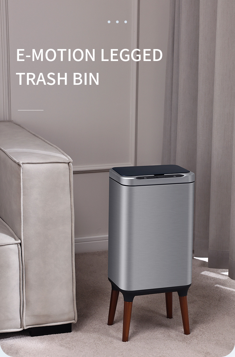 Stainless 25L Motion Detected  Can Garbage Bin For The Bathroom Smart Auto Dustbin Black Garbage Can Trash smart waste bins