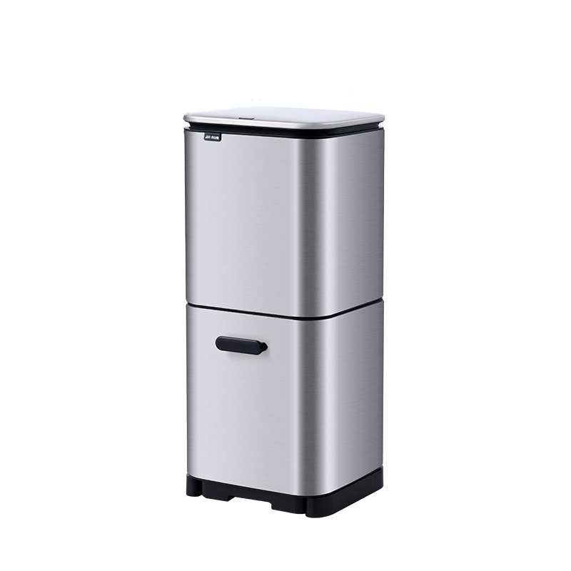 13 Gallon Outdoor Home Commercial Stainless Steel Cute Electric Dustbin Garbage Bin Trash Can With Lid