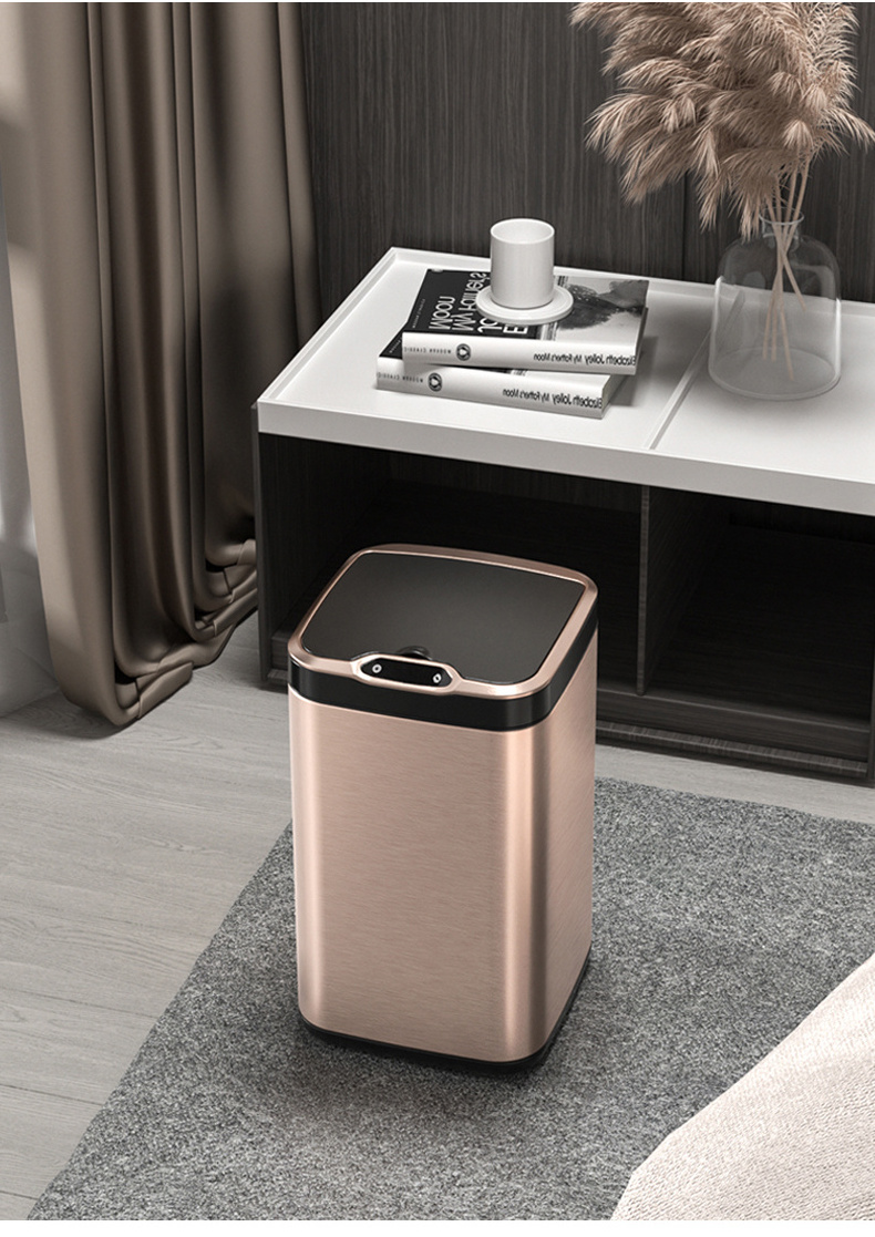 2022 Hot Sale Smart rubbish bin Stainless Steel Induction Trash Can Hotel/kitchen trash can Automatic intelligent sensing trash