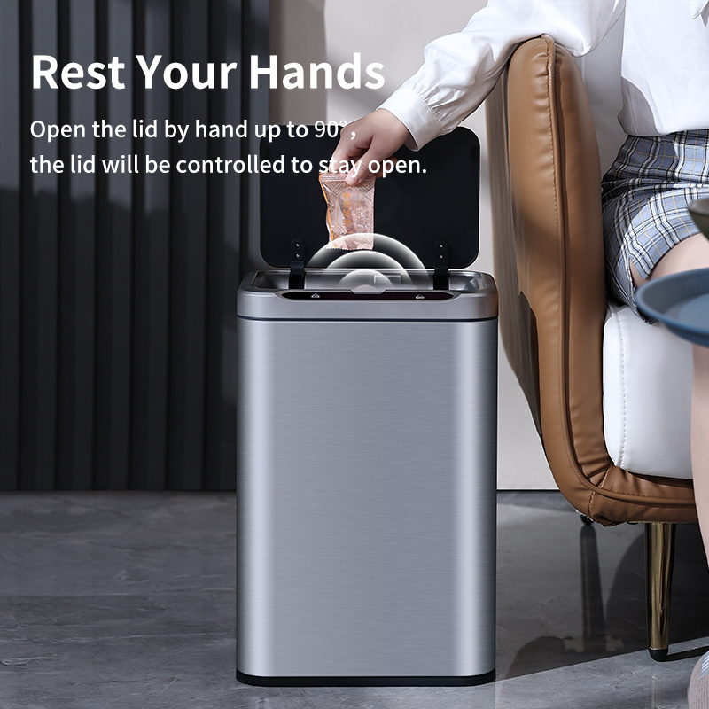 Smart Waste Bins Small Diaper Garbage Portable Table 13 Compartments Bathroom Trash Can Self-Sealing Self-Changing