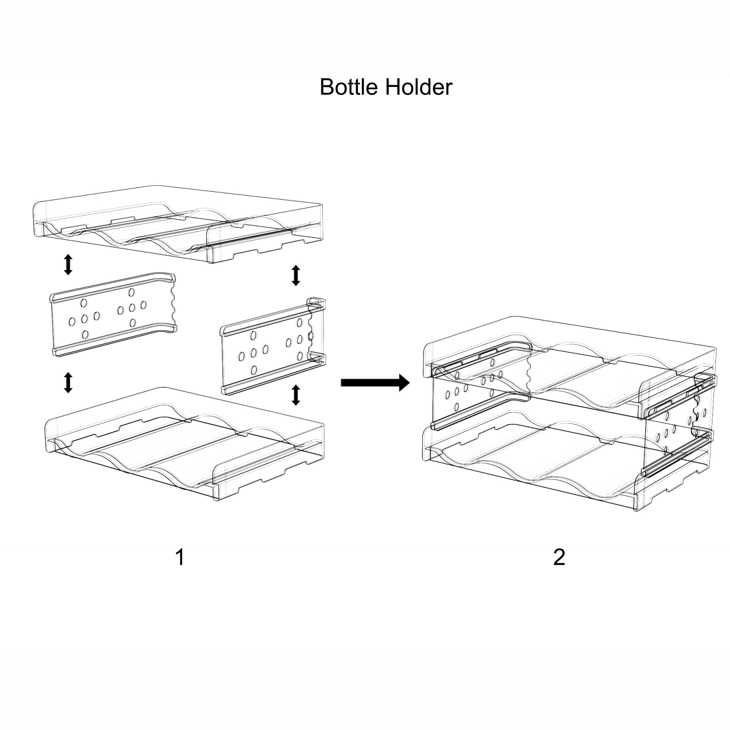 Hot Wine Rack Holder for Wine 9 Bottles 3-Tier Free Standing Storage Shelves plastic wine bottler holder  for Kitchen