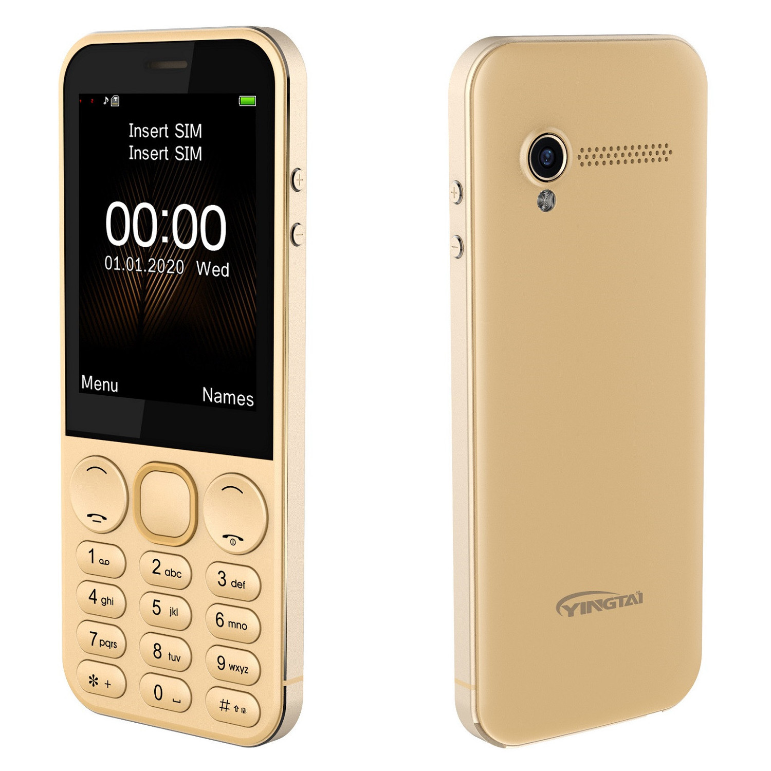 2G GSM slim keypad mobile phone with dual SIM