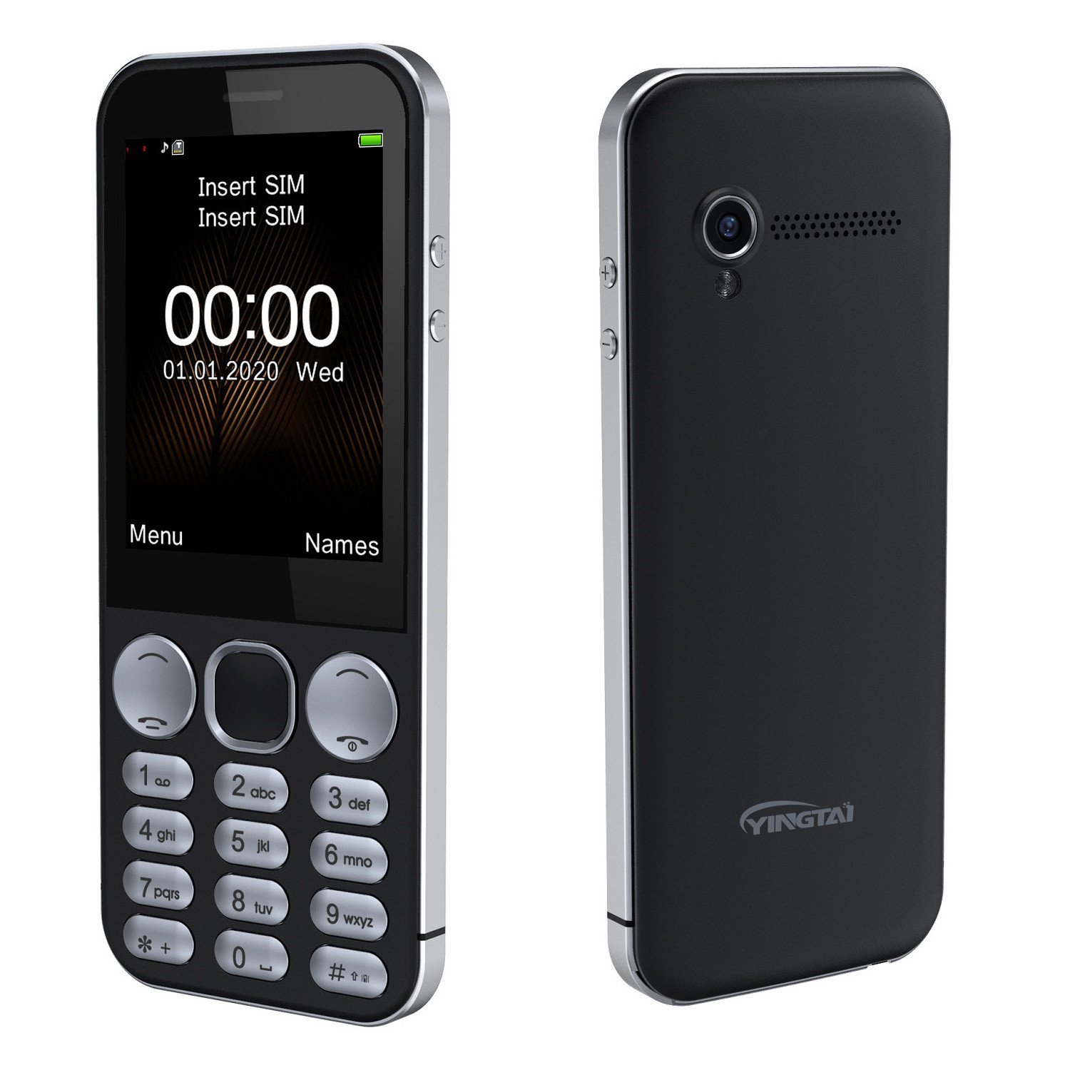 2G GSM slim keypad mobile phone with dual SIM