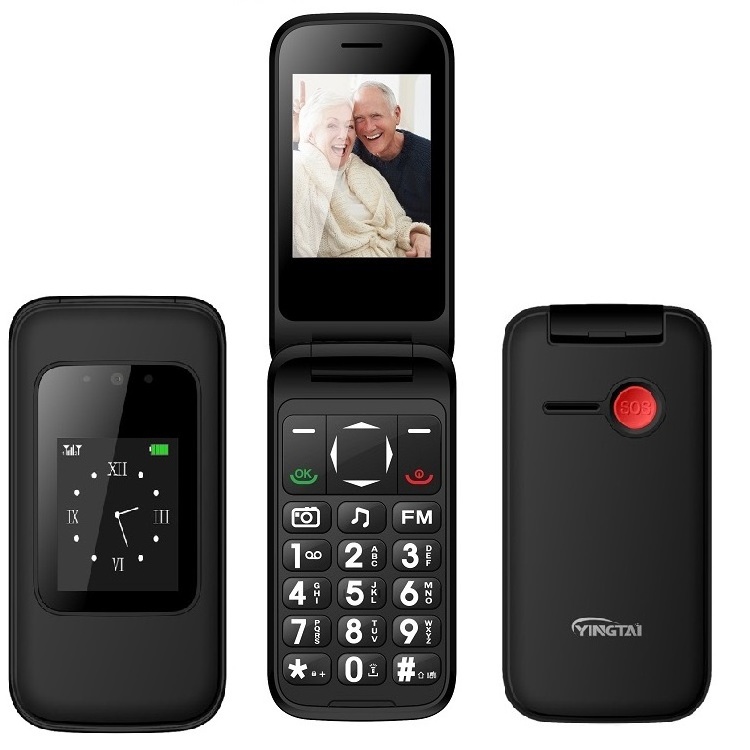 2.4 Inch Screen 4G Unlocked Smart Feature Senior Flip Mobile Phone