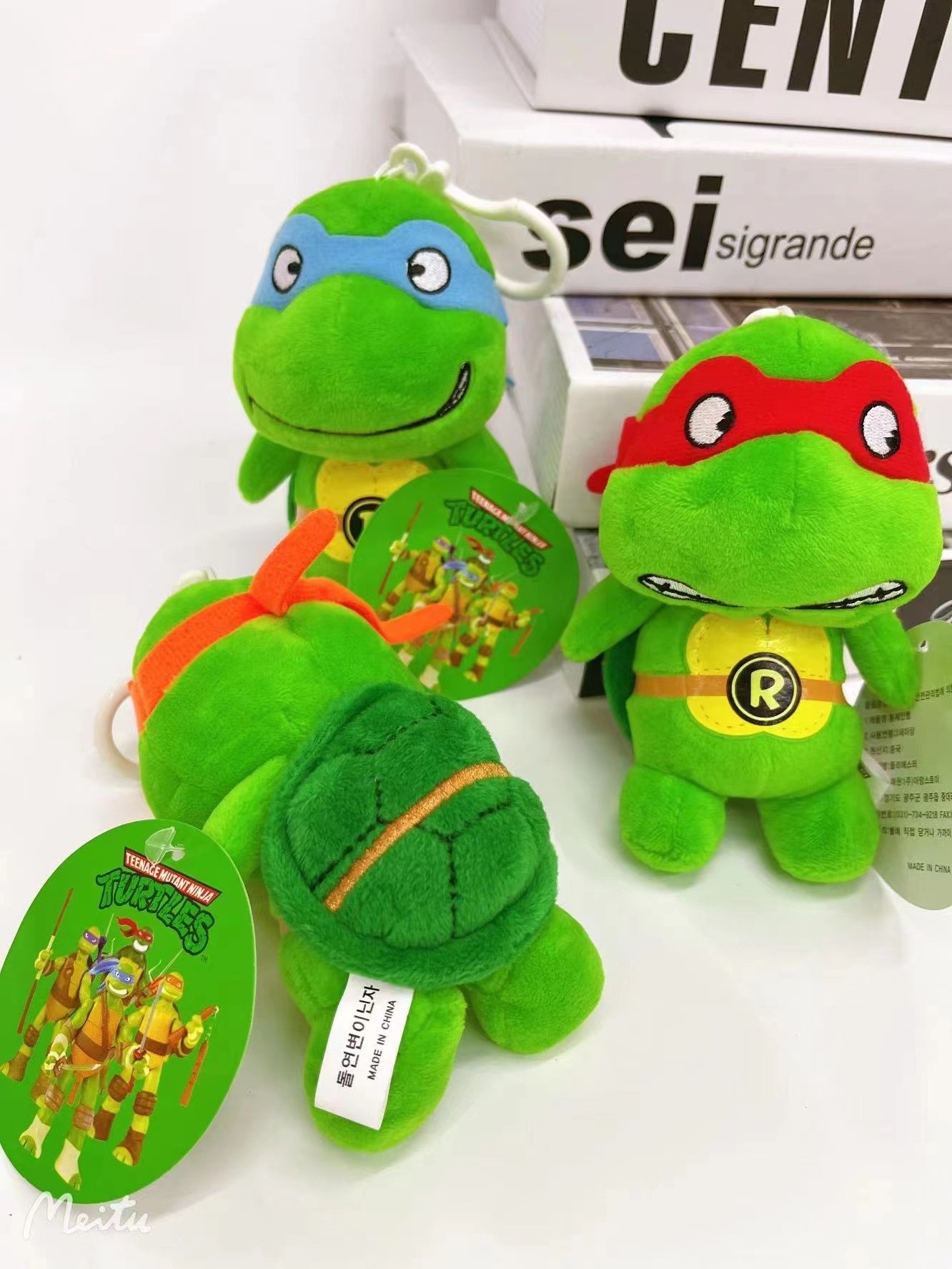 Factory Direct Sales Q Version 10cm Ninja Turtles Stuffed Animal Toy Doll Stuffed Plush Pendant Keychain