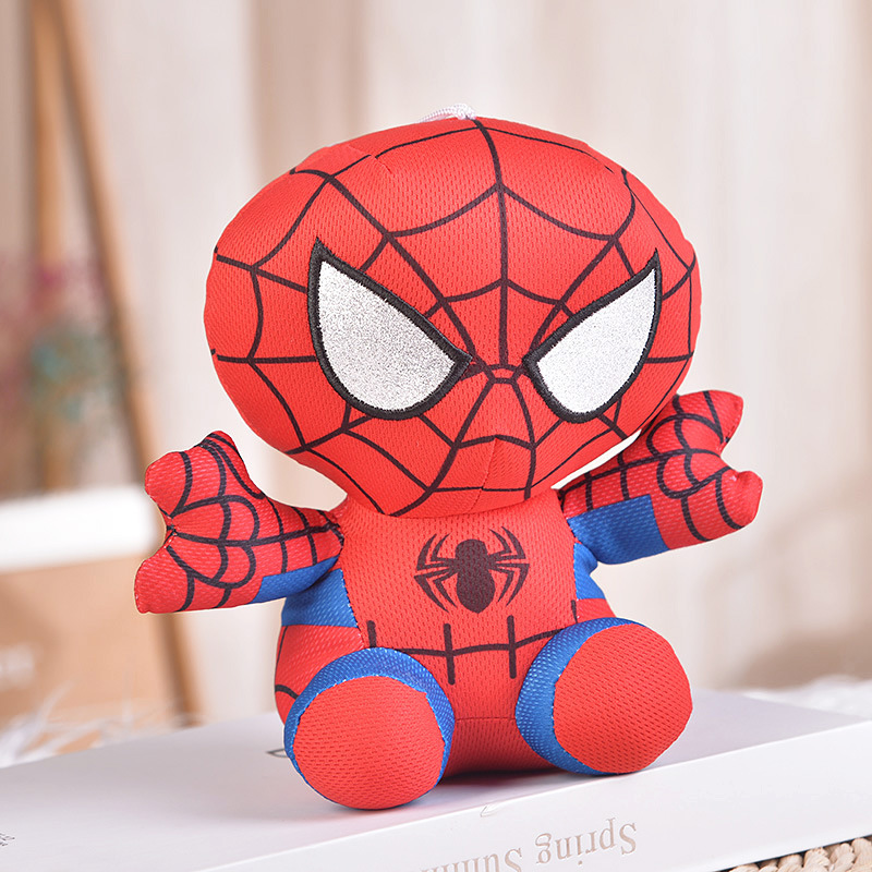 Wholesale Mix 20cm Movie Spiderman Groot Black Panther Soft Stuffed Plush Toy Doll Pillow with Cloth Label for Gift