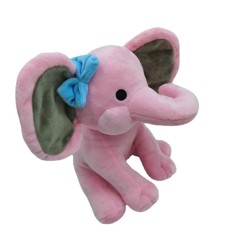 2021 Soft Pink Gray Plush Elephant Toys Custom Big Ear Graduation Elephant Plush Pillow Souvenir For Gift