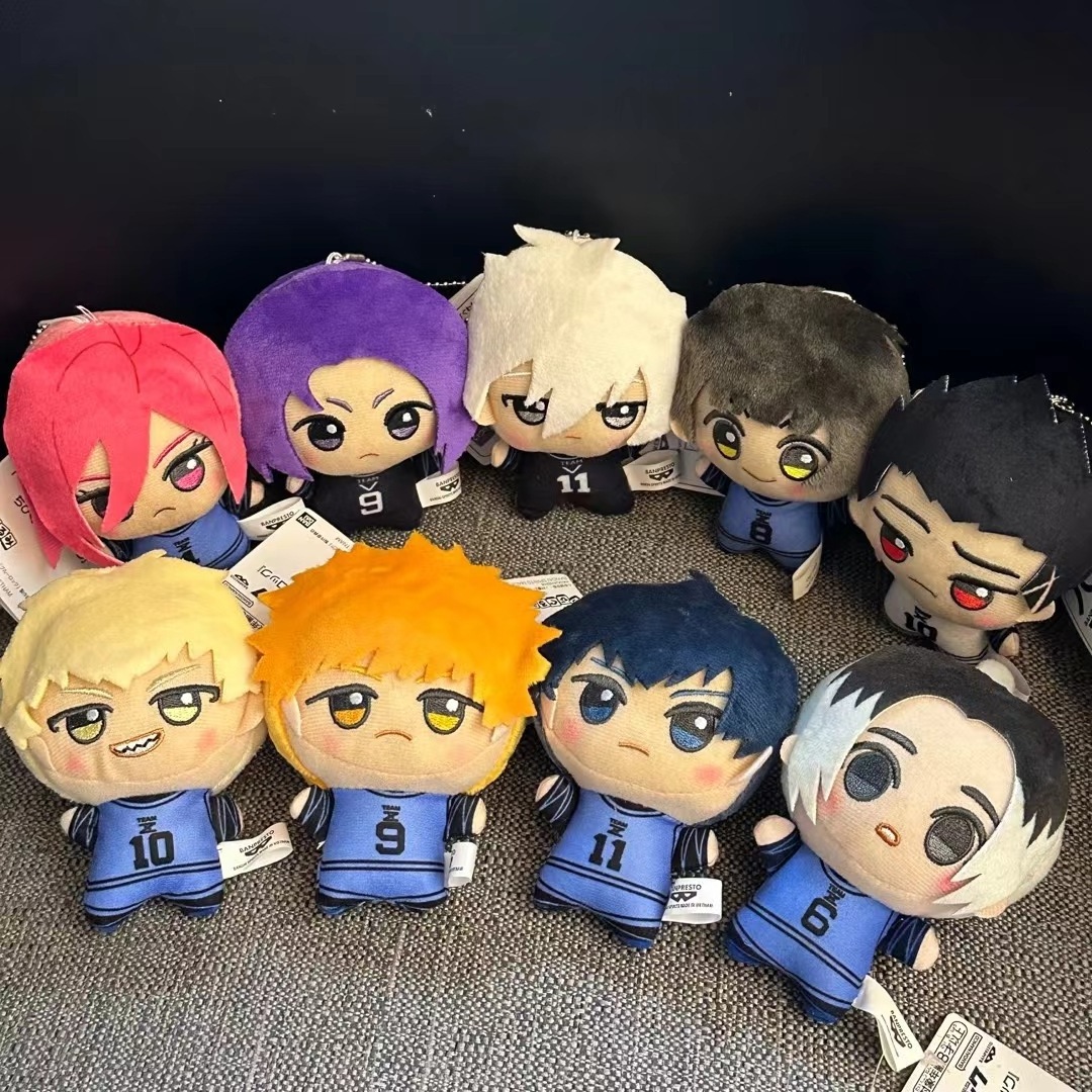 10cm Blue Lock Plush Toy Pendant KeyChain Nagi Seishiro Chigiri Hyoma Gagamaru Gin Action Figure Soft Bag Pendant Gifts