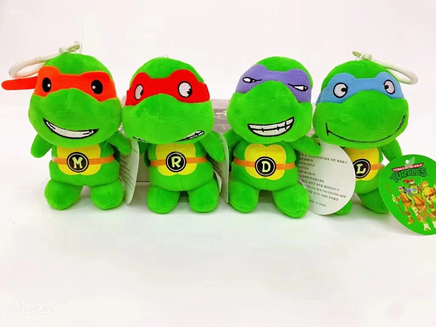 Factory Direct Sales Q Version 10cm Ninja Turtles Stuffed Animal Toy Doll Stuffed Plush Pendant Keychain