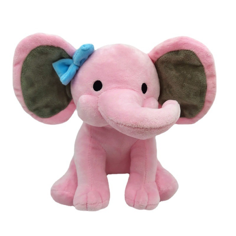 2021 Soft Pink Gray Plush Elephant Toys Custom Big Ear Graduation Elephant Plush Pillow Souvenir For Gift