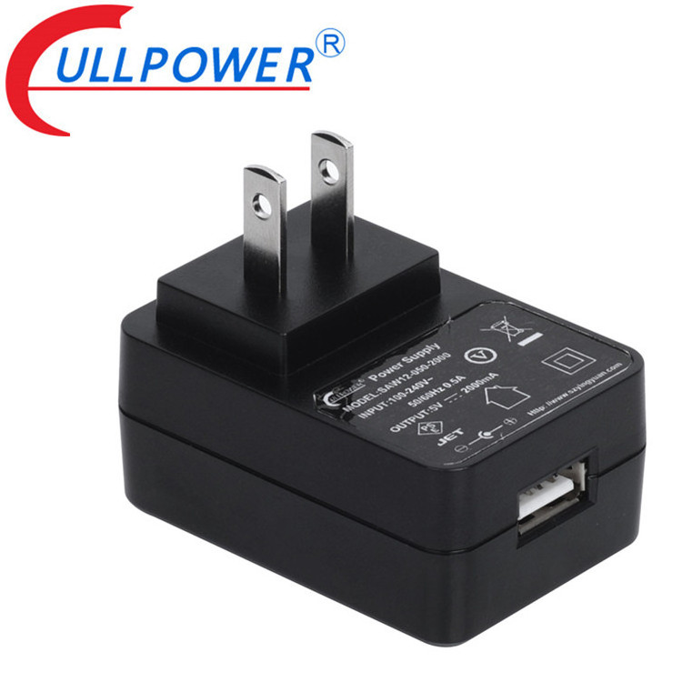 12W intertek charger yingyuan electronics fullpower brand travel wall power adapter supply