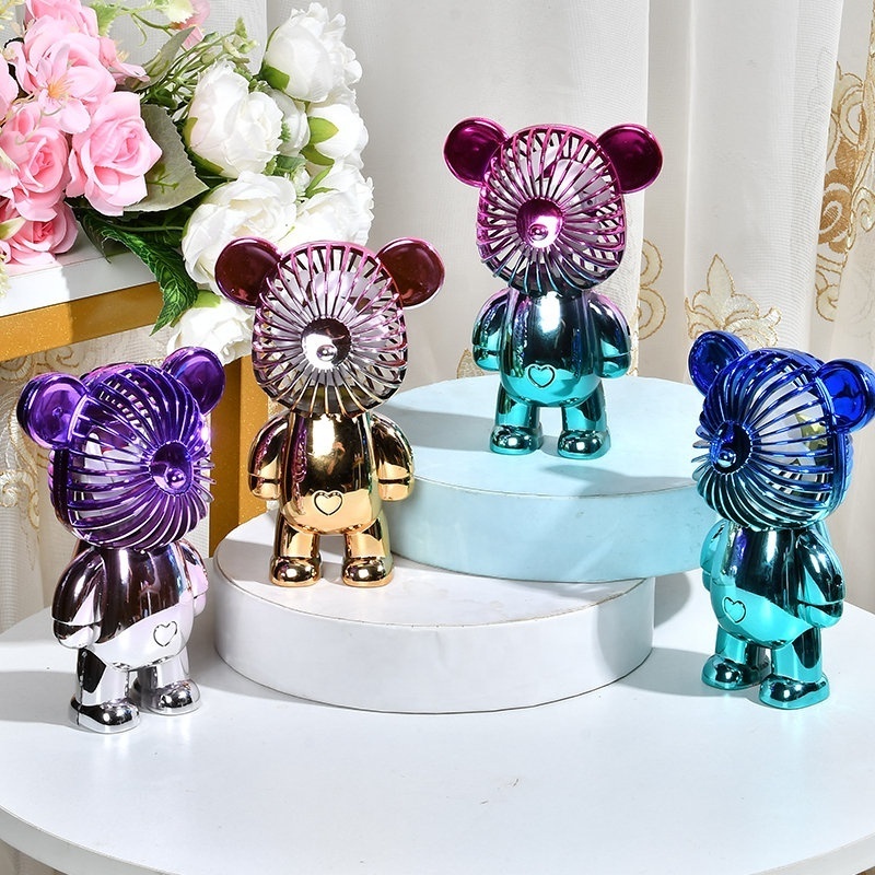 Mini portable hand bear electric fans cooling small rechargeable table stand usb handheld fan other premade neck car rgb fans