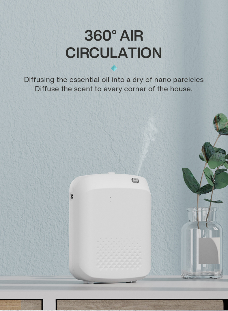 app 500ML Hotel HVAC Wall electric smart aroma scent machine commercial Waterless Fragrance Nebulizer Air Scent Diffuser