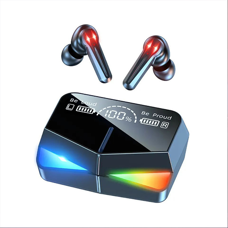 M28 Fashion Wireless Bluetooth Headphone Noise Cancelling Mirror Surface In Ear Game Sport Earbuds Headset for Mobile PC Laptop