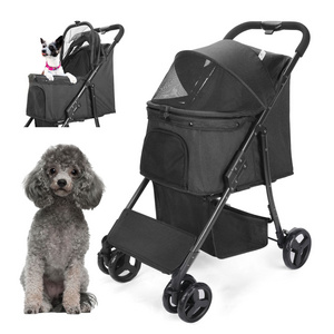 Dog Stroller - Wedyvko Pet Stroller for Small Pet Dogs with Detachable Carrier Foldable Travel Dog Stroller