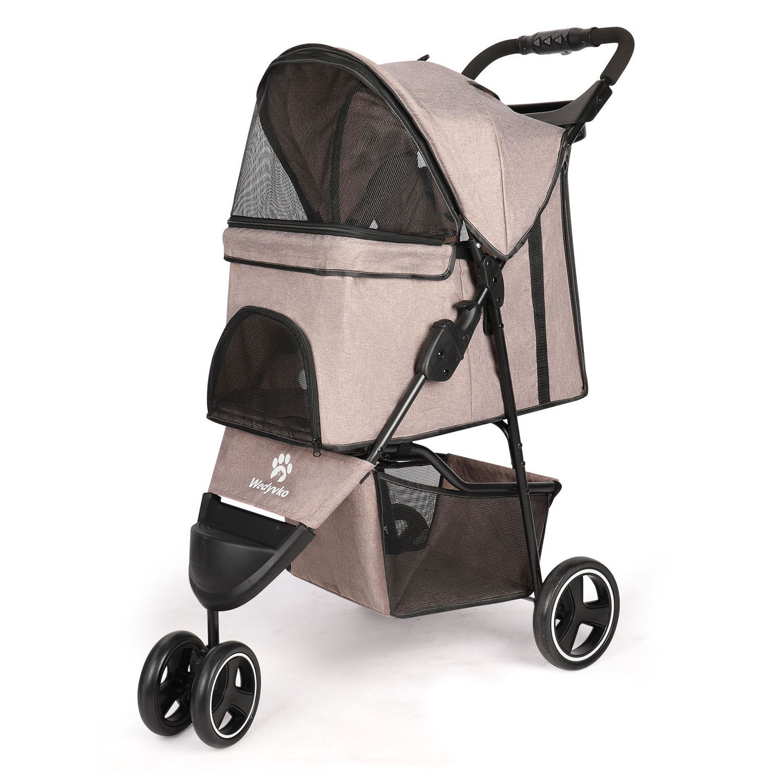 3 in 1 shop carrier  twin double dog stroller luxury 4 wheels pet cat stroller for large small dog