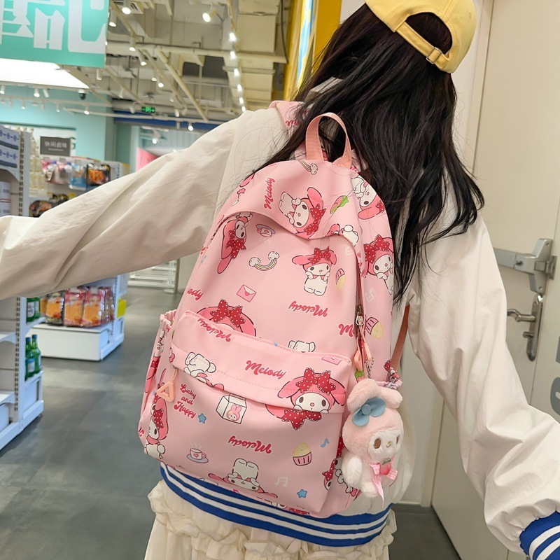 new arrive kawaii student bags kids bookbags large capacity high school bags cartoon melody travel canvas children backpack