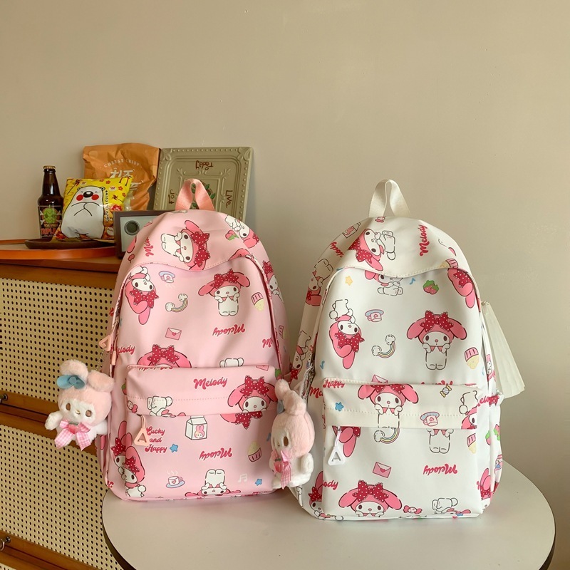 new arrive kawaii student bags kids bookbags large capacity high school bags cartoon melody travel canvas children backpack