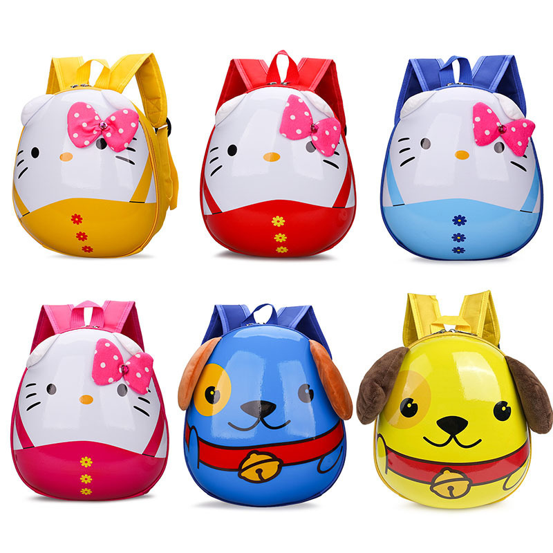 2024 wholesale kawaii student bags kids bookbags kindergarten schoolbags cute gift school bags shell cat dog children backpack