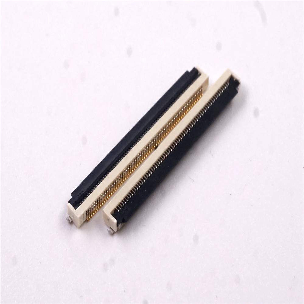 Flexible Flat Cable FPC / FFC Connector Flip 68 Pin 0.5mm Surface Mount Bottom Contact Right Angle Board SMT Zero Insert On tape