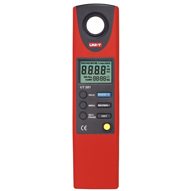 UNI-T UT381 Automatic Measuring Light Intensity Meter Manual Range Illuminance Handheld Meter Usb Data Transmission Industry Use