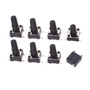 YZA-072 6*6*4.3-13MM Vertical 4Pin patch light push mini button switch Button micro switch High temperature resistance