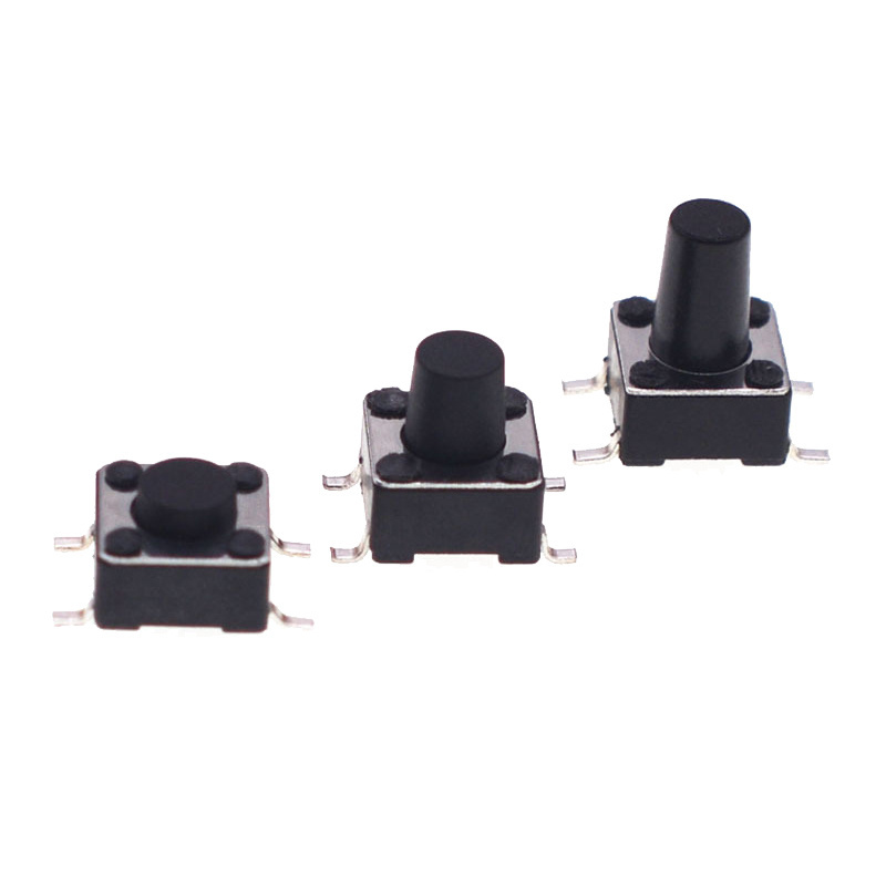 YZA-072 6*6*4.3-13MM Vertical 4Pin patch light push mini button switch Button micro switch High temperature resistance