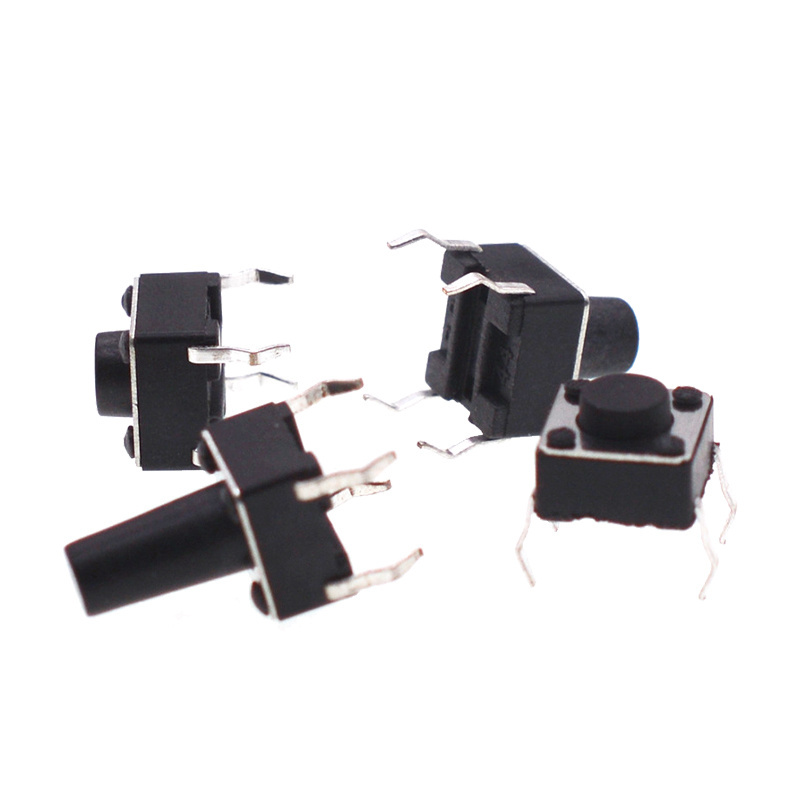 YZA-074 6*6*4.3-13MM Vertical 4Pin insert  light push button switch Button micro switch