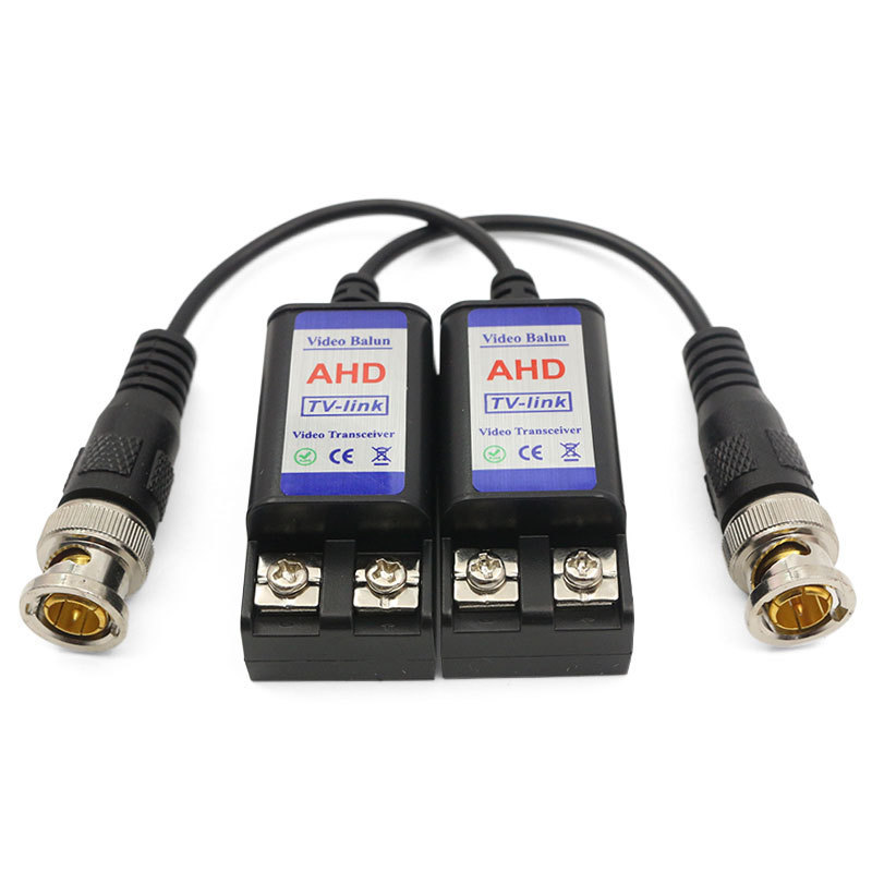 8MP Coaxial UTP Male Gender bnc 75 ohm to 100 ohm Screw interface bnlun HD analog  1ch passive video balun for cctv accessories