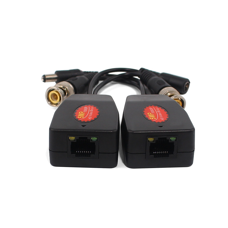 High quality CCTV camera BNC to RJ45 passive 5MP power and video balun for CCTV system