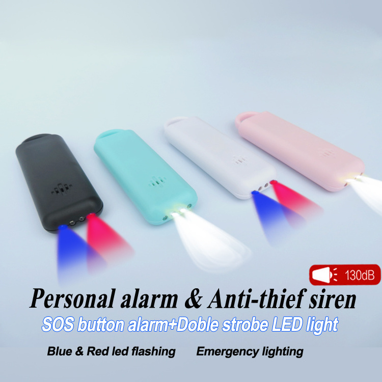 140DB Personal Security Alarm Powerful device off defense personal flashlight lady self defense