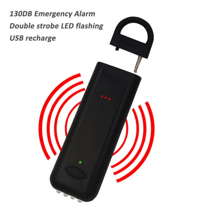 140DB Personal Security Alarm Powerful device off defense personal flashlight lady self defense