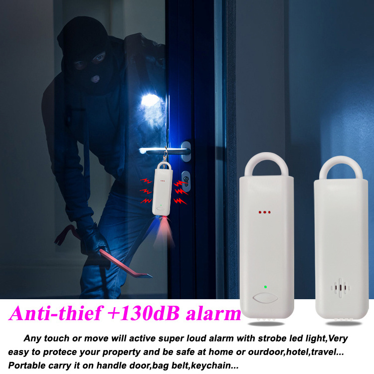 Security Home Wedge Shaped Door Stopper Alarm 120DB Anti-Theft Burglar Door Stopper Floor Wedge Security Alarm