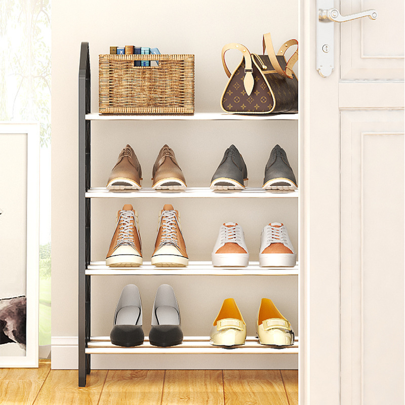 Wholesale design production metal 4-Tier shoe stand rack online modern storage shoes rack for entryways