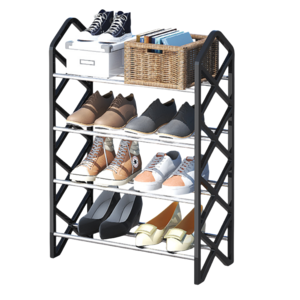 Wholesale design production metal 4-Tier shoe stand rack online modern storage shoes rack for entryways