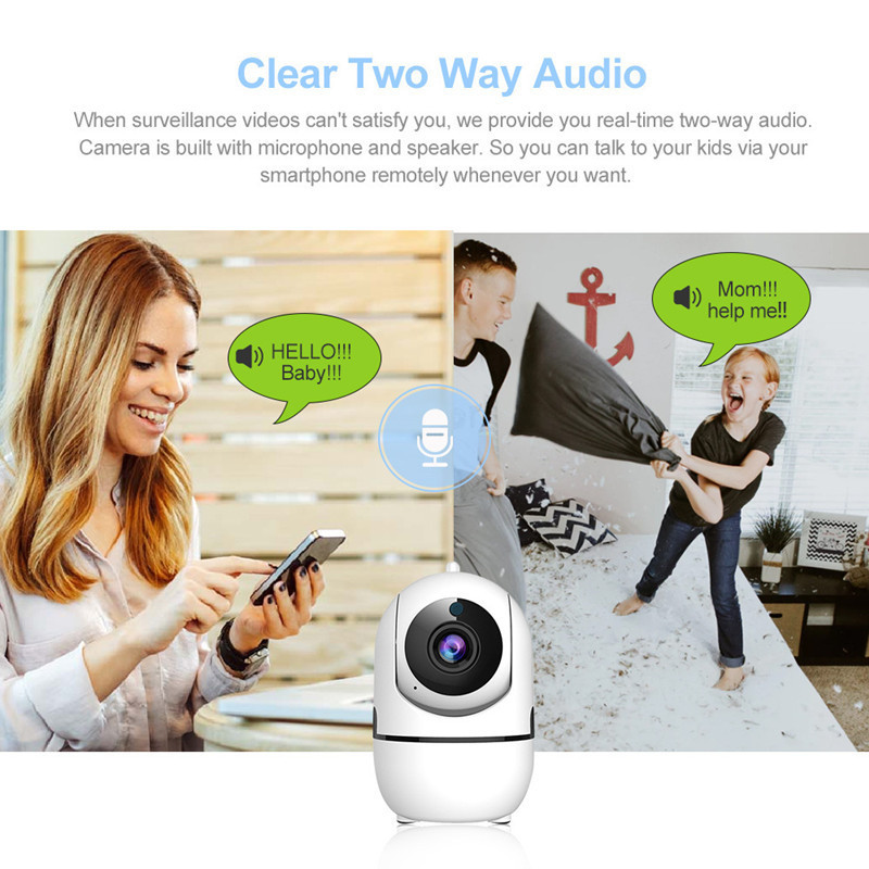 Wireless WIFI Camera Mobile Remote 360-degree CCTV Automatic Tracking Monitoring Alarm Baby Monitor Camera